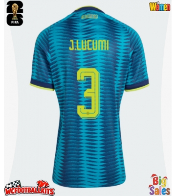 Colombia Jhon Lucumi #3 Replica Away Stadium Shirt for Women World Cup 2026 Short Sleeve